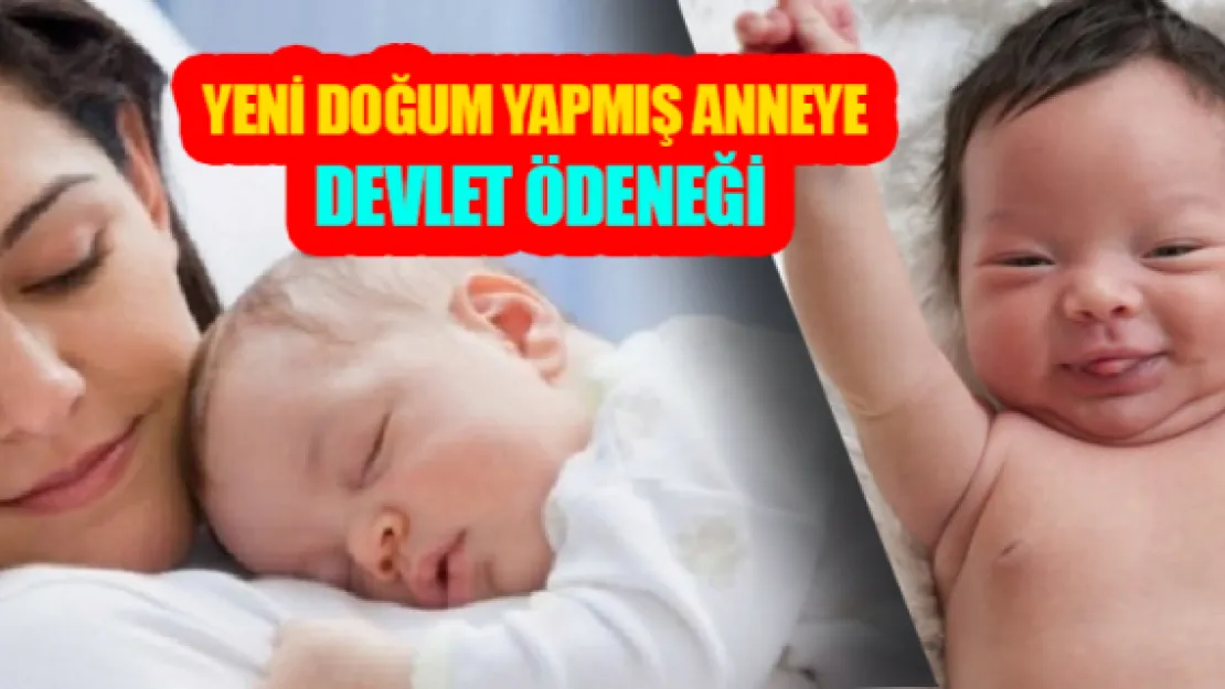 Yeni doğum yapmış anneye devlet ödeneği