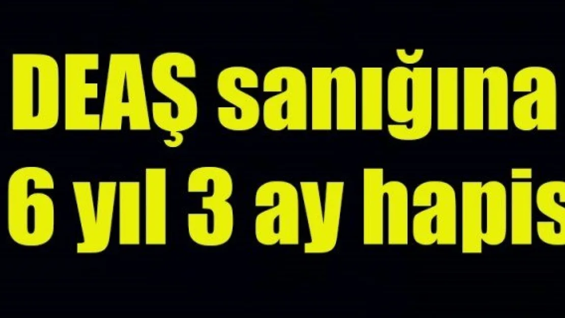 DEAŞ sanığına 6 yıl 3 ay hapis