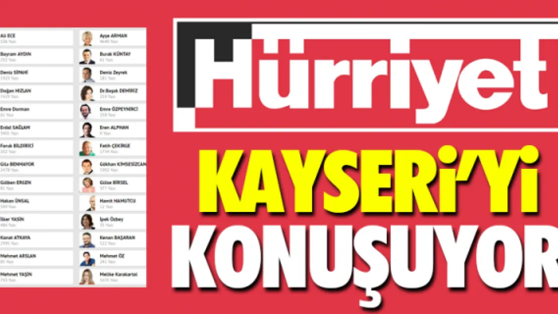 HÜRRİYET KAYSERi'Yi KONUŞUYOR