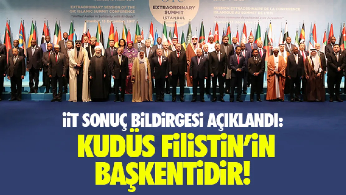 &quotKUDÜS FiLiSTiN'iN BAŞKENTiDiR!"