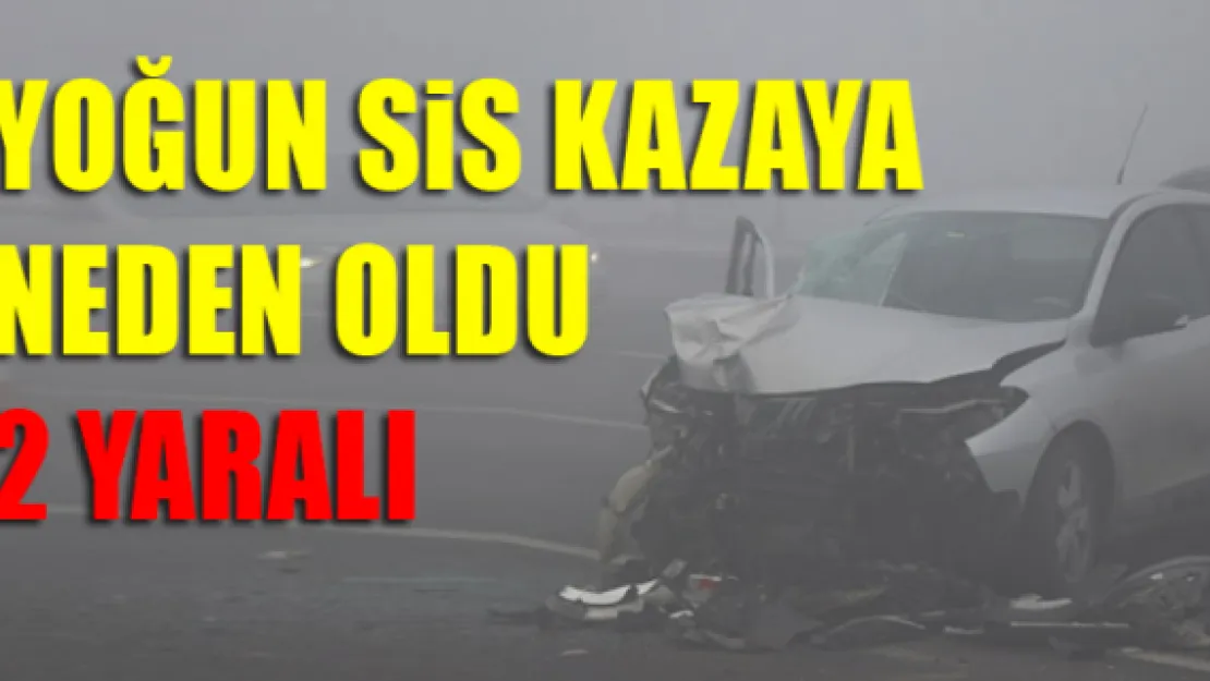 Yoğun sis kazaya neden oldu: 2 yaralı