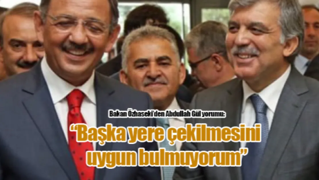 Bakan Özhaseki'den Abdullah Gül yorumu