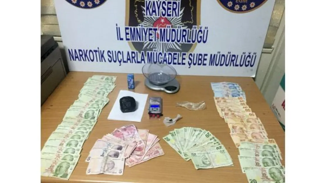 Kayseri'de 3 kilo esrar ele geçirildi