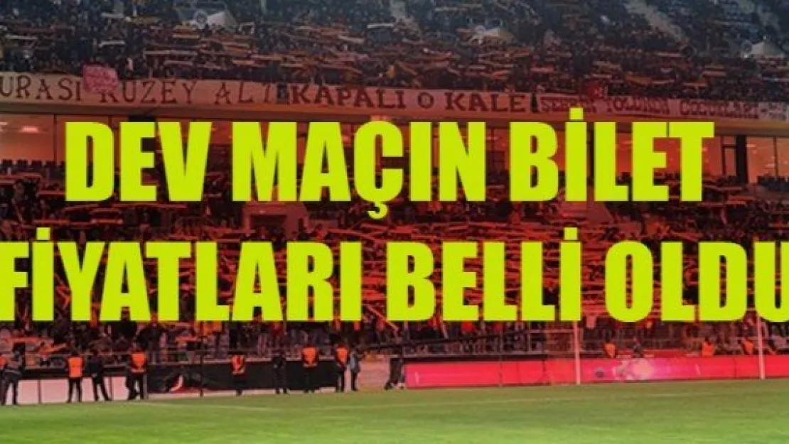 Kayserispor-Galatasaray karşılaşmasının bilet fiyatları belli oldu