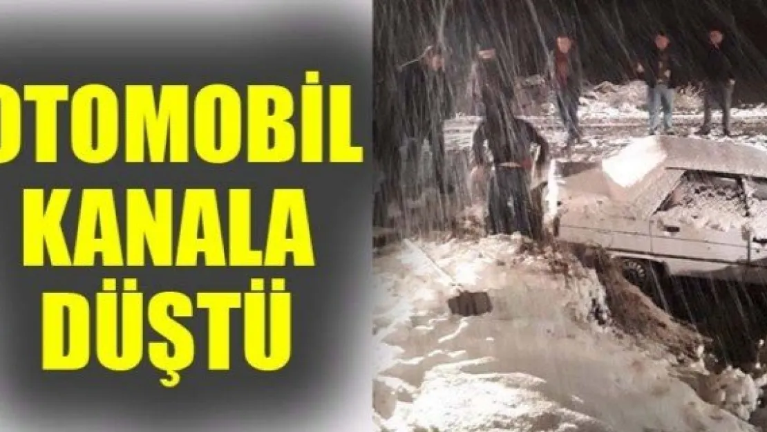 OTOMOBİL KANALA DÜŞTÜ