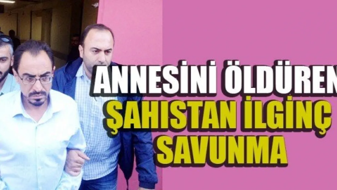 ANNESİNİ ÖLDÜREN ŞAHISTAN İLGİNÇ SAVUNMA