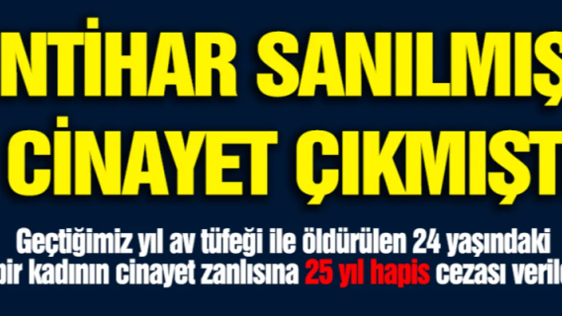 İntihar sanılmış, cinayet çıkmıştı