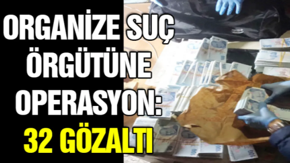 Organize suç örgütüne operasyon: 32 gözaltı