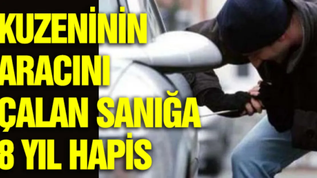 Kuzeninin aracını çalan sanığa 8 yıl hapis 