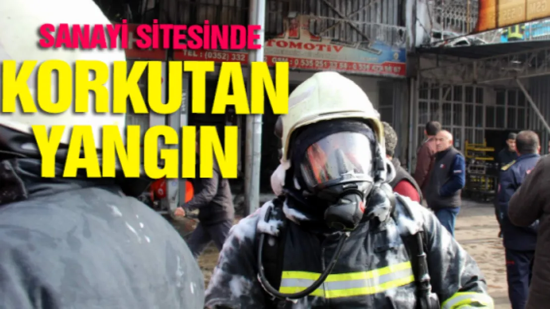 Sanayi sitesinde korkutan yangın 