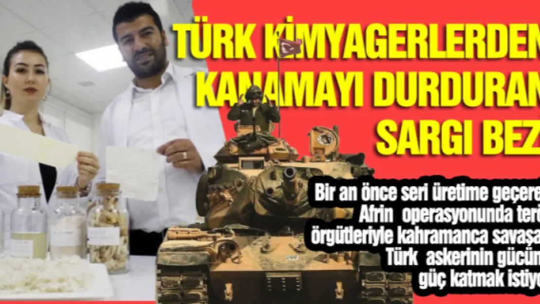 Türk kimyagerlerden kanamayı durduran sargı bezi