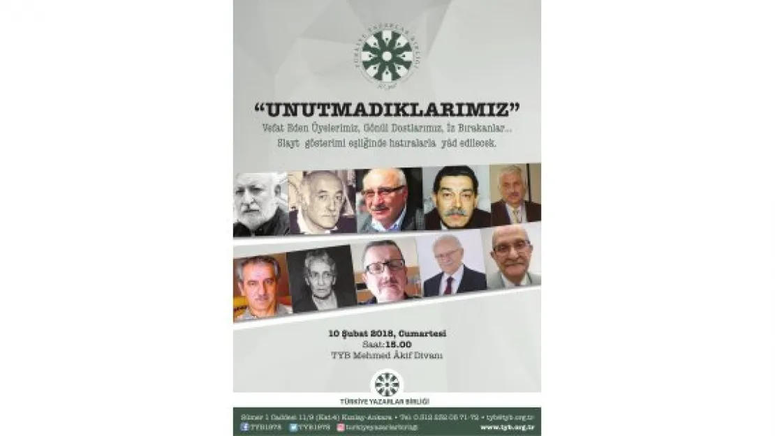 TYB vefat eden üyelerini anıyor