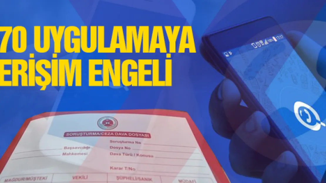 70 uygulamaya erişim engeli