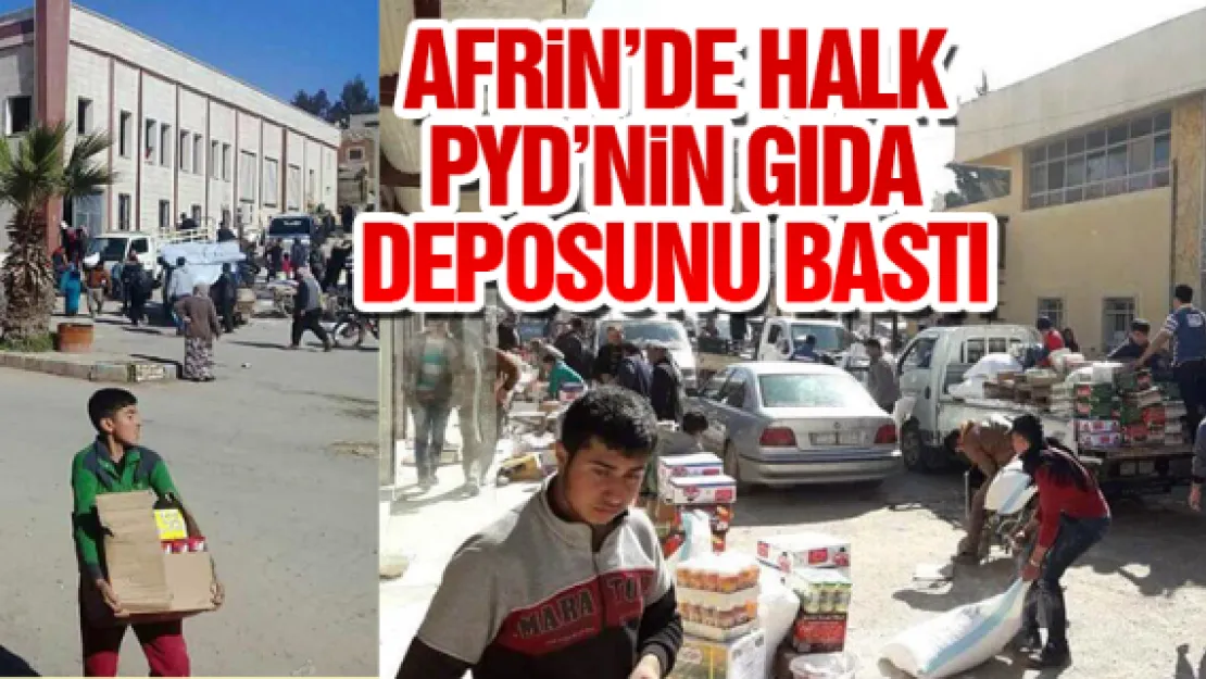 AFRiN'DE HALK PYD'NiN GIDA DEPOSUNU BASTI