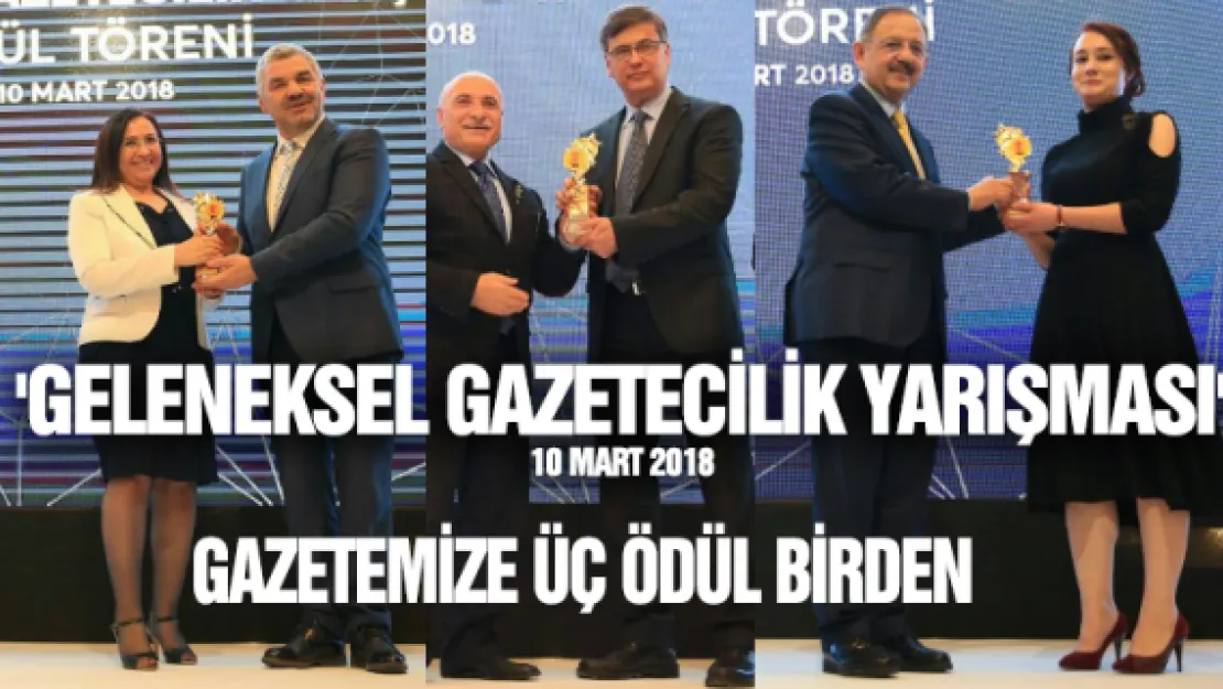 KAYSERİ GÜNDEM'E ÜÇ ÖDÜL 