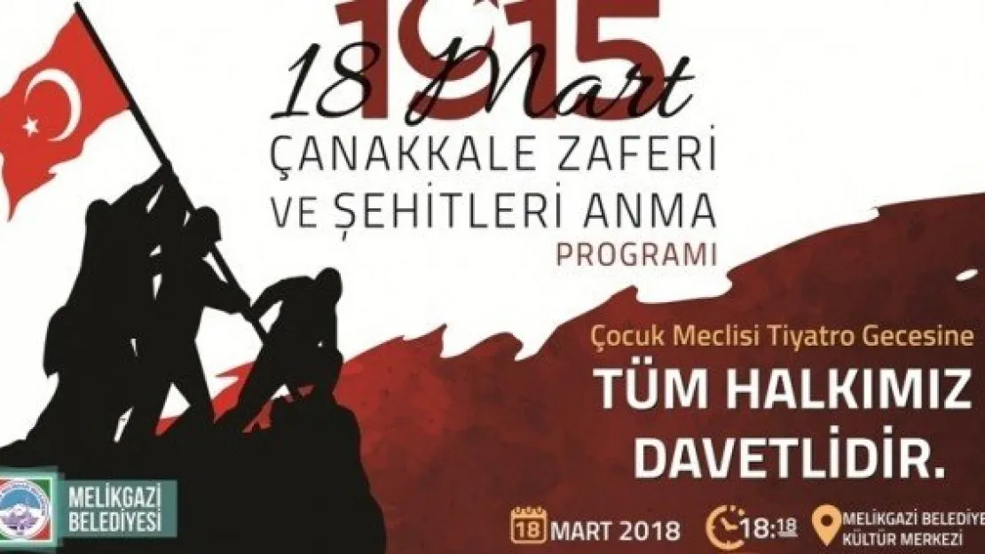 Melikgazi'de Çanakkale Zaferi etkinliği