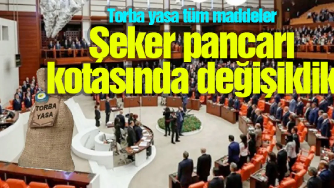 Şeker pancarı kotasında değişiklik