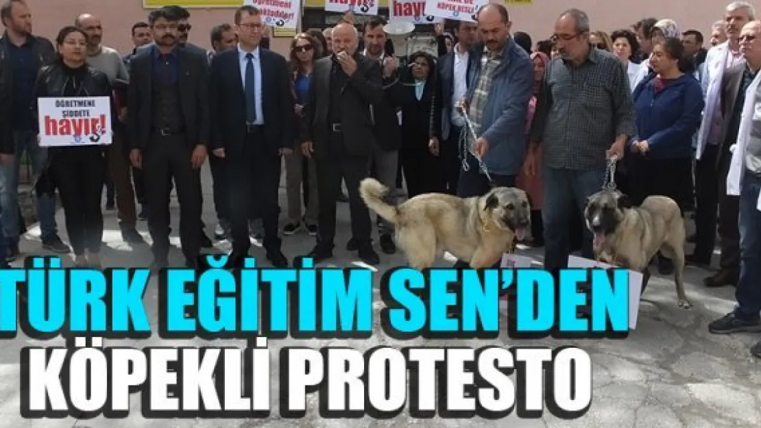 TÜRK EĞİTİM SEN'DEN KÖPEKLİ PROTESTO