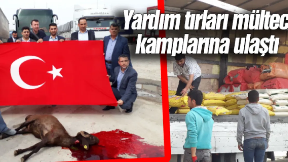 Yardım tırları mülteci kamplarına ulaştı