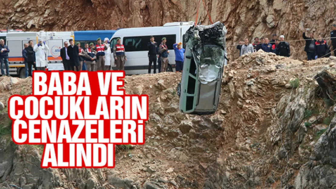 BABA VE  ÇOCUKLARIN CENAZELERi ALINDI