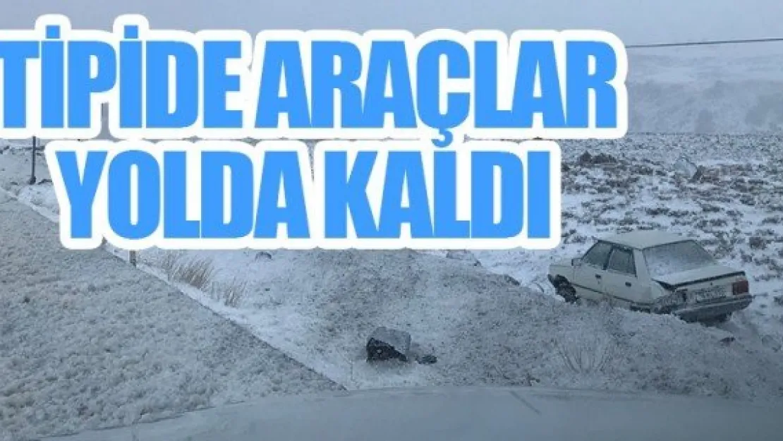 Erciyes'te tipide araçlar yolda kaldı