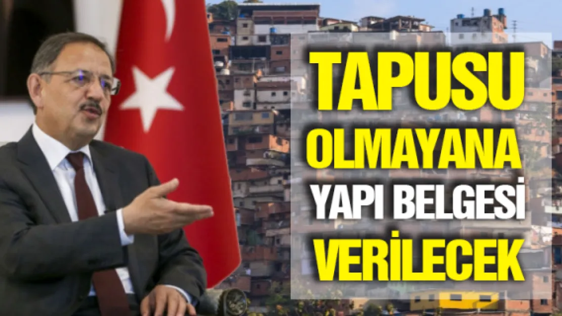 Tapusu olmayana yapı belgesi verilecek