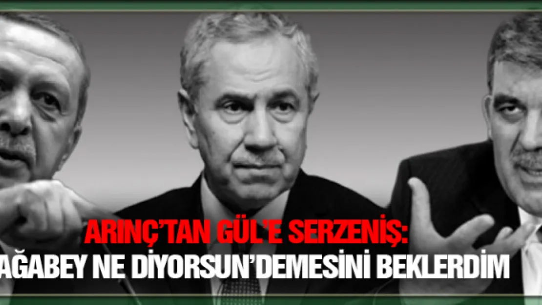 Arınç'tan Gül'e serzeniş: 'Ağabey ne diyorsun' demesini beklerdim