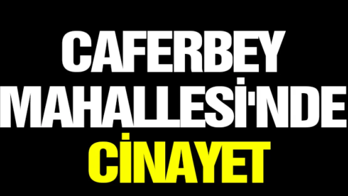 Caferbey Mahallesi'nde cinayet