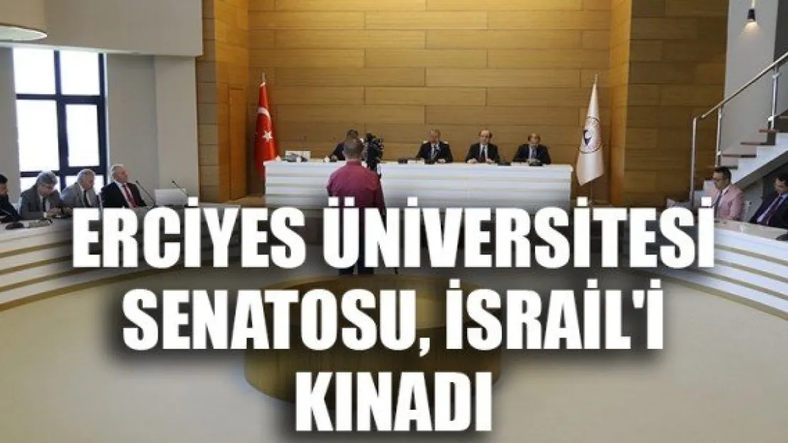 ERCİYES ÜNİVERSİTESİ SENATOSU, İSRAİL'İ KINADI