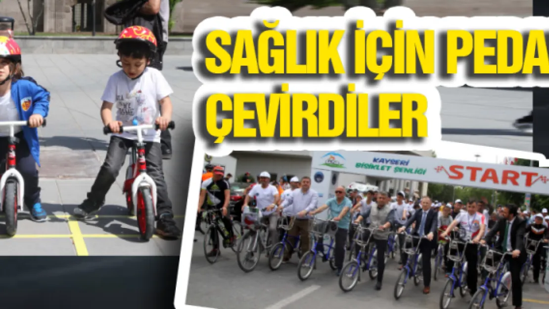 Sağlık için pedal çevirdiler 