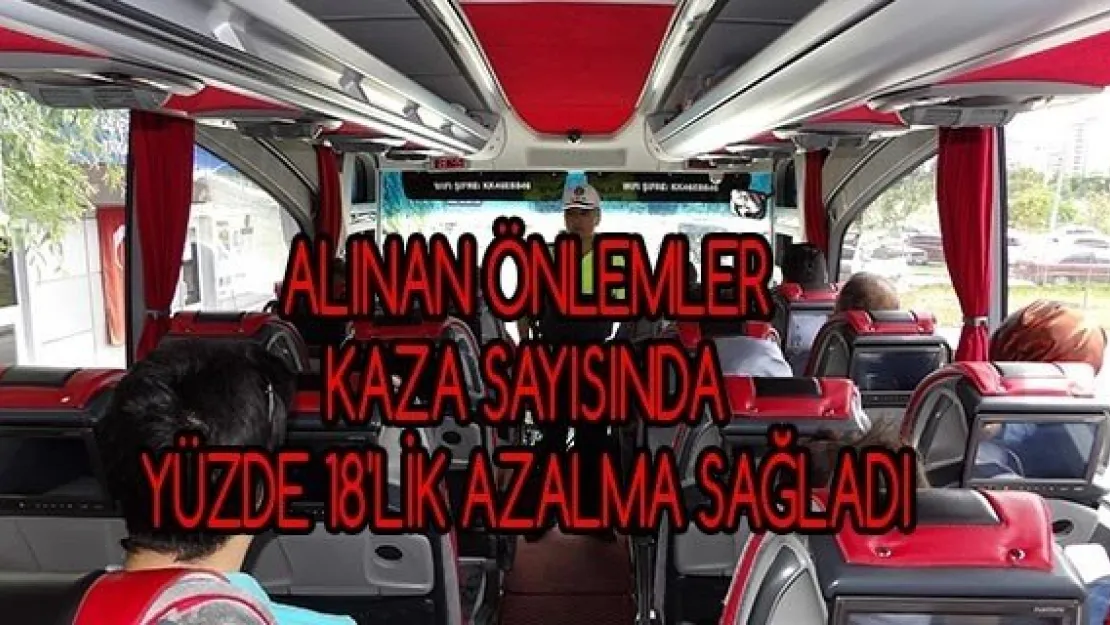 Alınan önlemler kaza sayısında yüzde 18'lik azalma sağladı