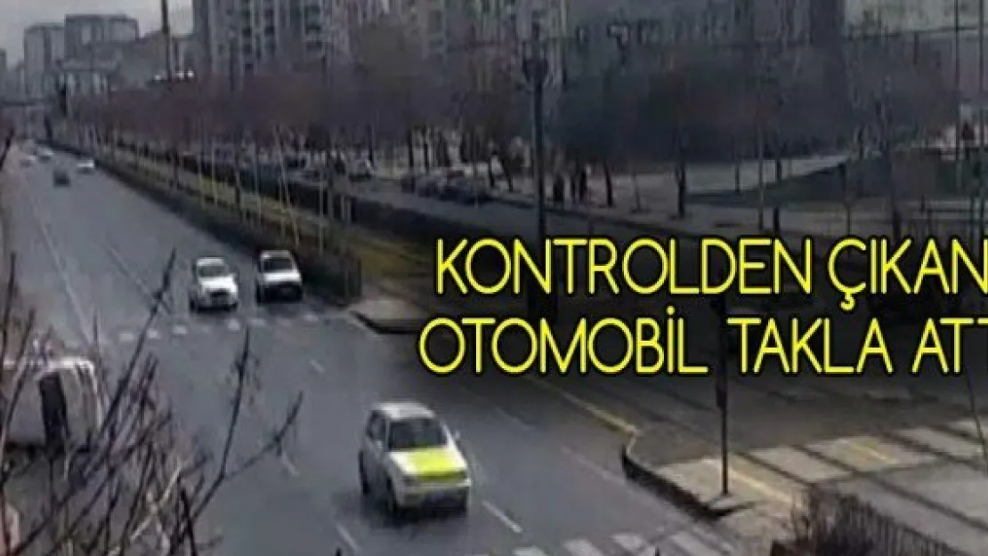 Kontrolden çıkan otomobil takla attı