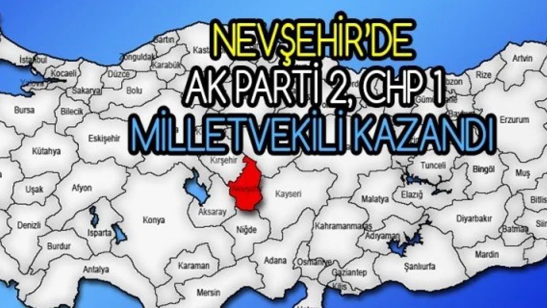 Nevşehir'de AK Parti 2, CHP 1 milletvekili kazandı