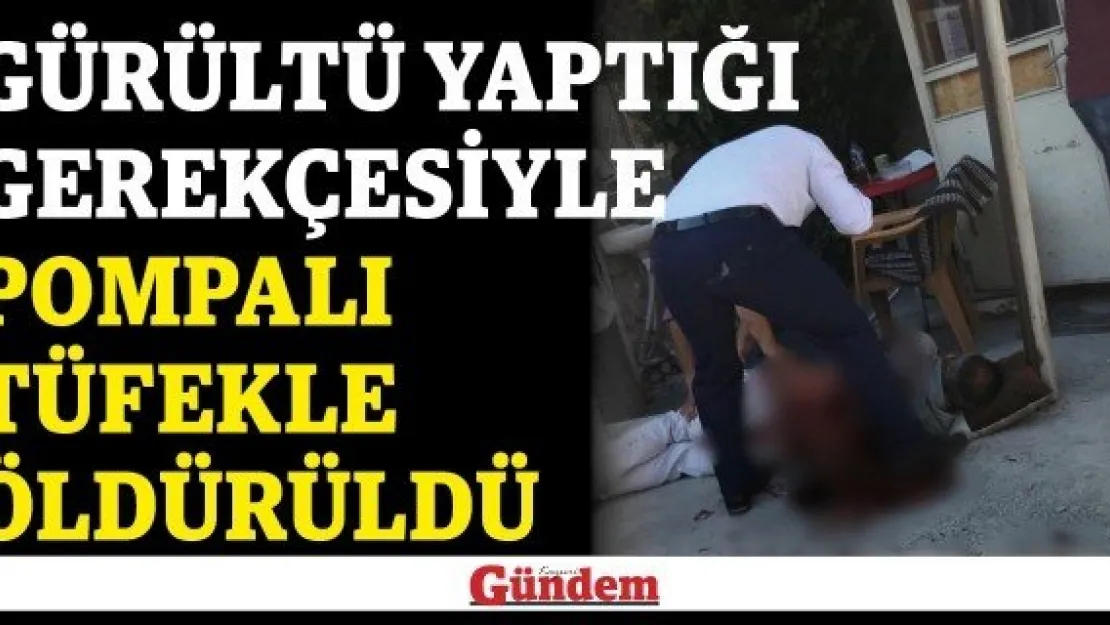 Gürültü yaptığı gerekçesiyle pompalı tüfekle öldürüldü