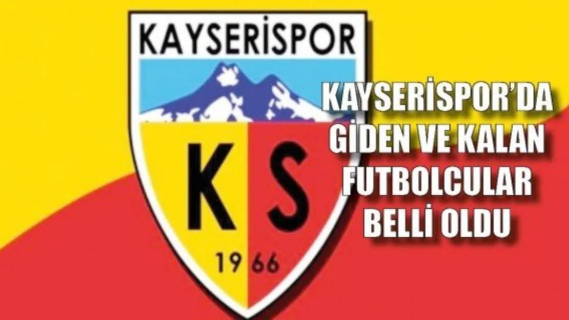 Kayserispor'da giden ve kalan futbolcular belli oldu