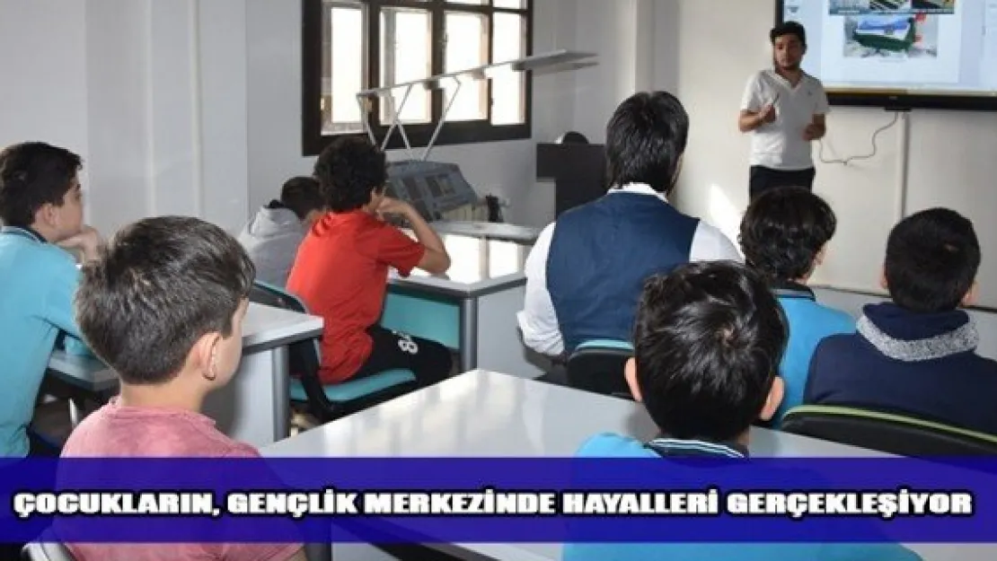 Kocasinanlı çocuklar, gençlik merkezinde hayallerini gerçekleştiriyor