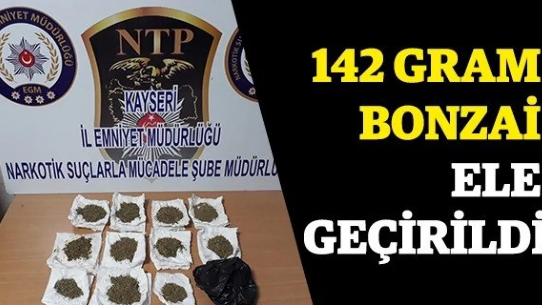 142 gram bonzai ele geçirildi