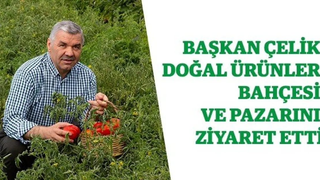 Başkan Çelik doğal ürünler bahçesi ve pazarını ziyaret etti