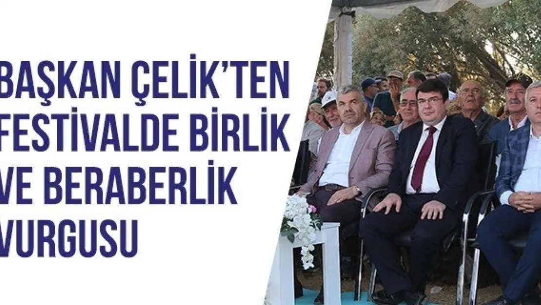 Başkan Çelik'ten festivalde birlik ve beraberlik vurgusu