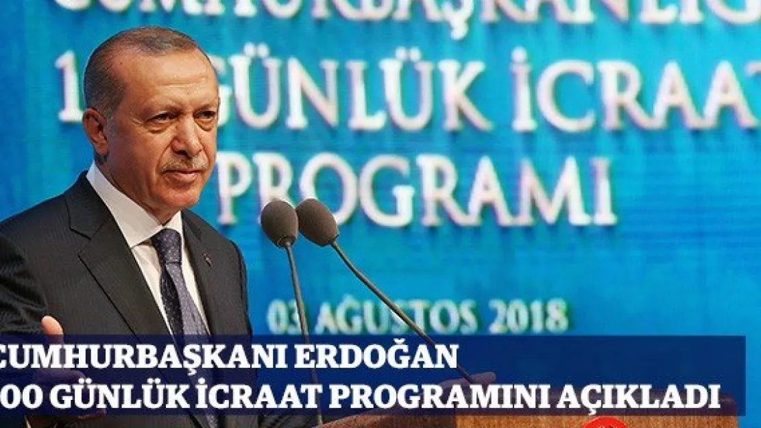 Cumhurbaşkanı Erdoğan 100 günlük icraat programını açıkladı