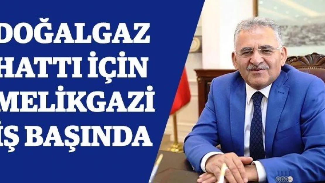 Doğalgaz hattı için Melikgazi iş başında