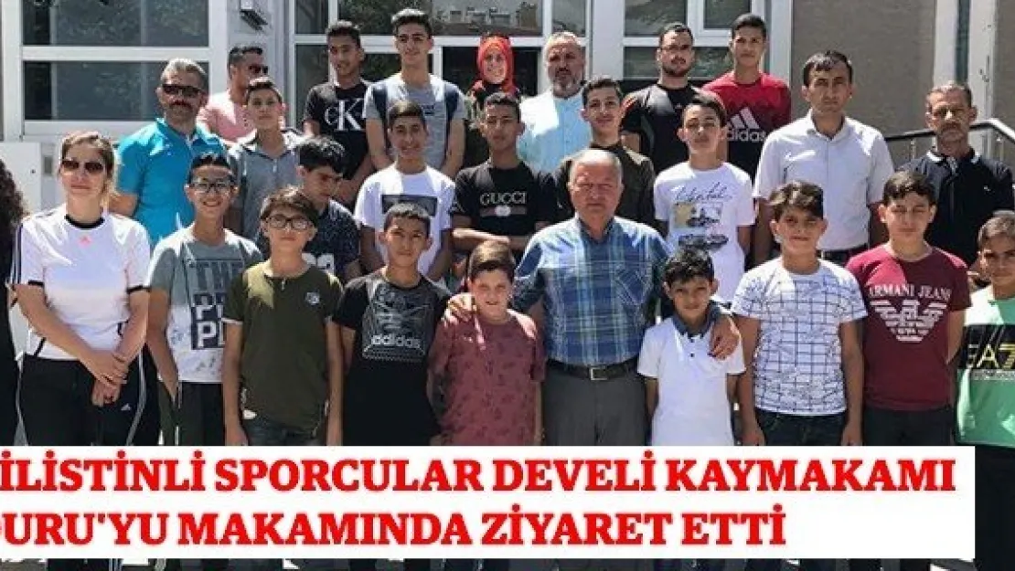 Filistinli Sporcular Develi Kaymakamı Duru'yu Makamında Ziyaret Etti