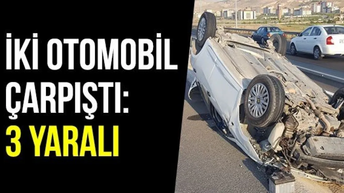 İki otomobil çarpıştı: 3 yaralı