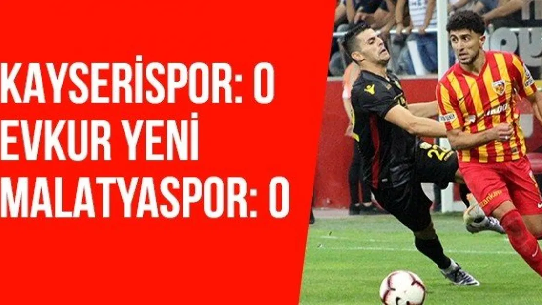 Kayserispor: 0 - Evkur Yeni Malatyaspor: 0