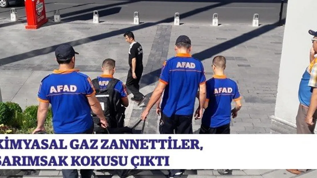 Kimyasal gaz zannettiler, sarımsak kokusu çıktı