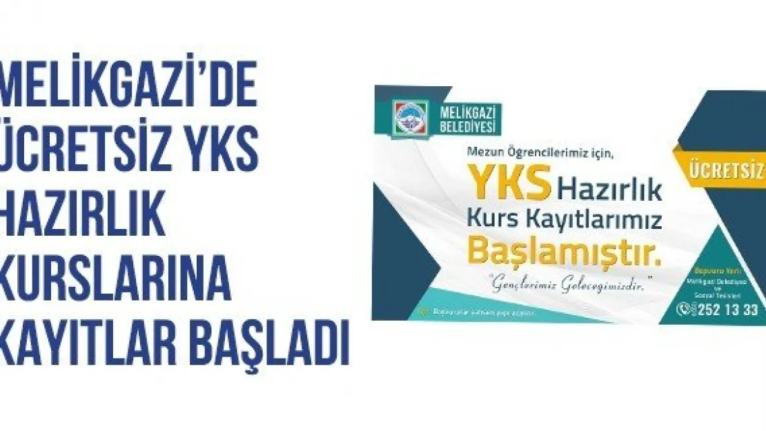 Melikgazi'de ücretsiz YKS hazırlık kurslarına kayıtlar başladı