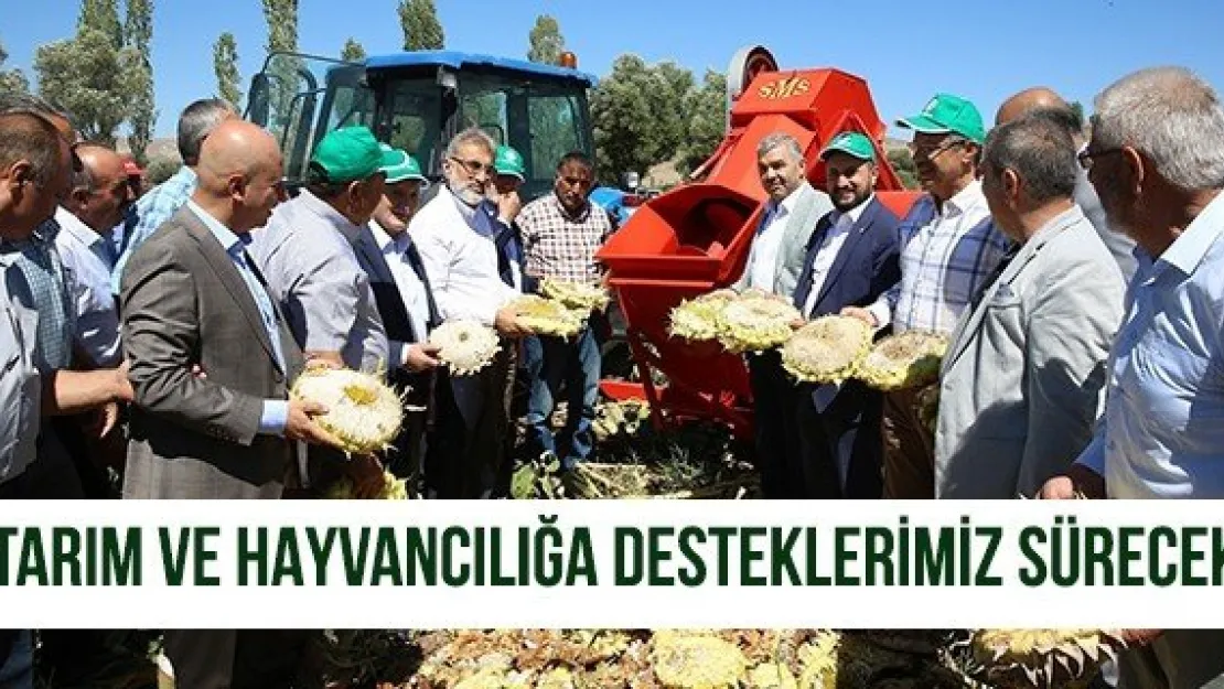 'Tarım ve hayvancılığa desteklerimiz sürecek"