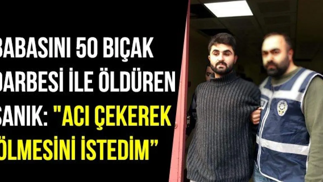 Babasını 50 bıçak darbesi ile öldüren sanık: &quotAcı çekerek ölmesini istedim'