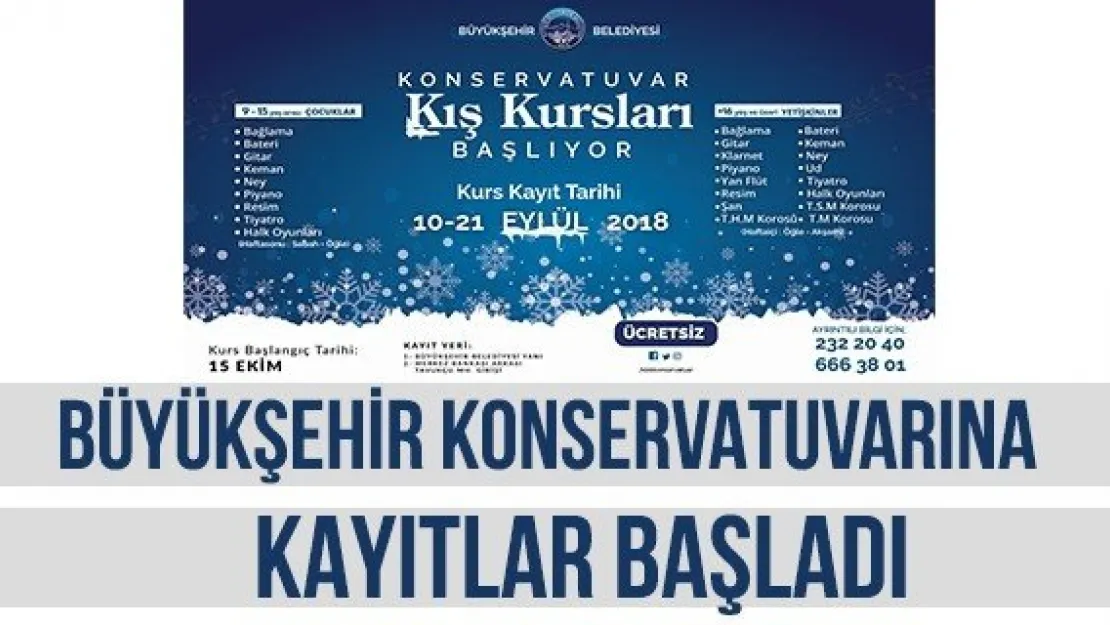 Büyükşehir konservatuvarına kayıtlar başladı