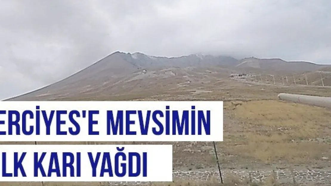 Erciyes'e mevsimin ilk karı yağdı